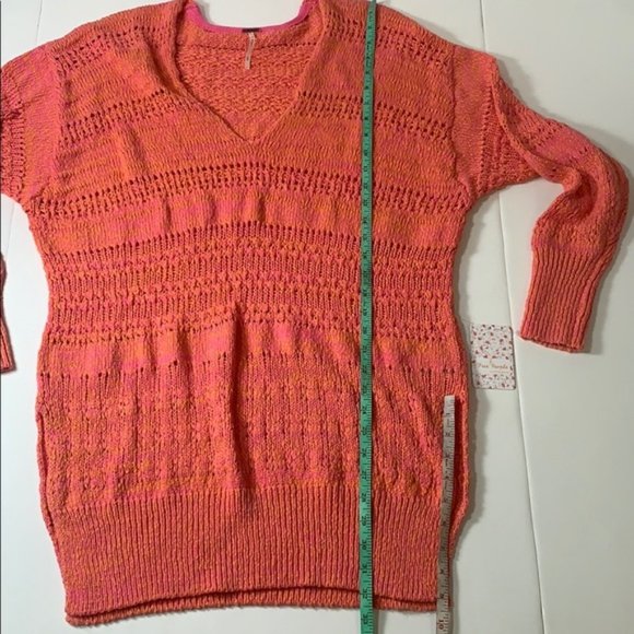 NWT Free People Hot Tropics V Neck Sweater - Picture 11 of 14